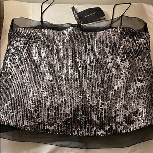 Mossimo Duti  Black and Silver Sequin Top